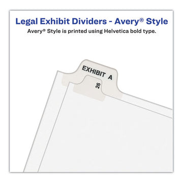 Avery® Preprinted Legal Exhibit Side Tab Index Dividers, Avery Style, 25-tab, 101 To 125, 14 X 8.5, White, 1 Set freeshipping - TVN Wholesale